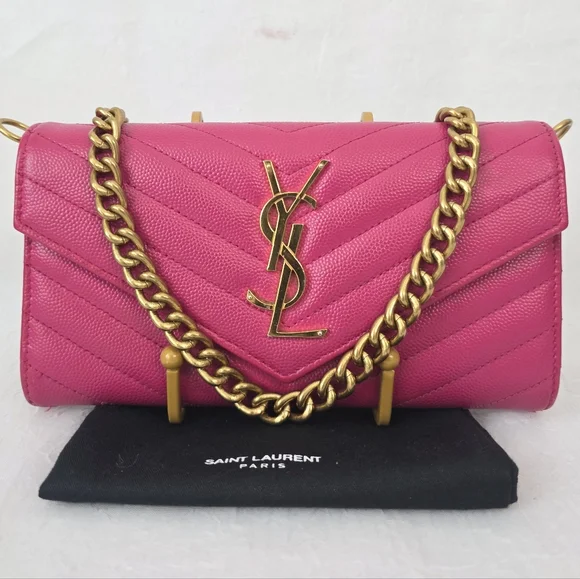 Auth YSL Yves Saint Laurent Wallet to Crossbody Bag - Picture 1 of 10